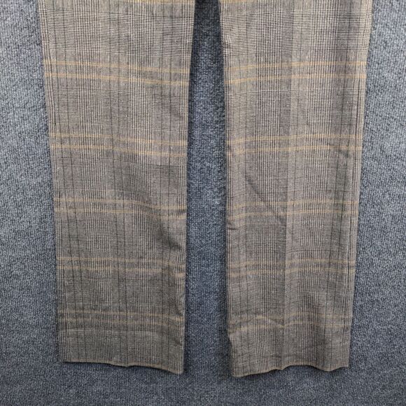 Piazza Sempione Women's Violette Straight Dress Pants 42 Multi Plaid Wool Blend - Picture 4 of 12